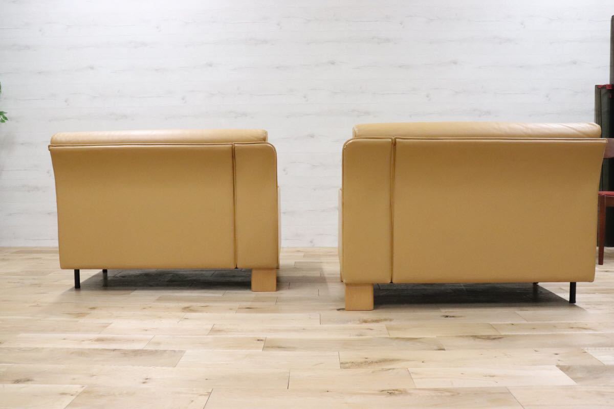 GMDN31 ○ モリシゲ / MORISHIGE 最高級 2人掛けソファ ラブソファ リビング 応接 本革 IDC大塚家具 国産 セパレート 長椅子