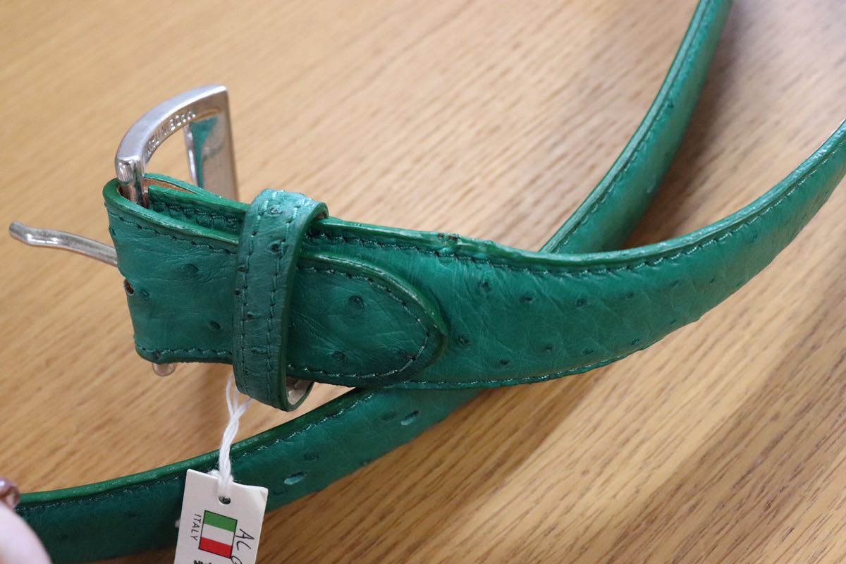 GMAHM01E ○ ALOST ベルト made in italy イタリア製 グリーン 定価約5万 未使用 在庫品