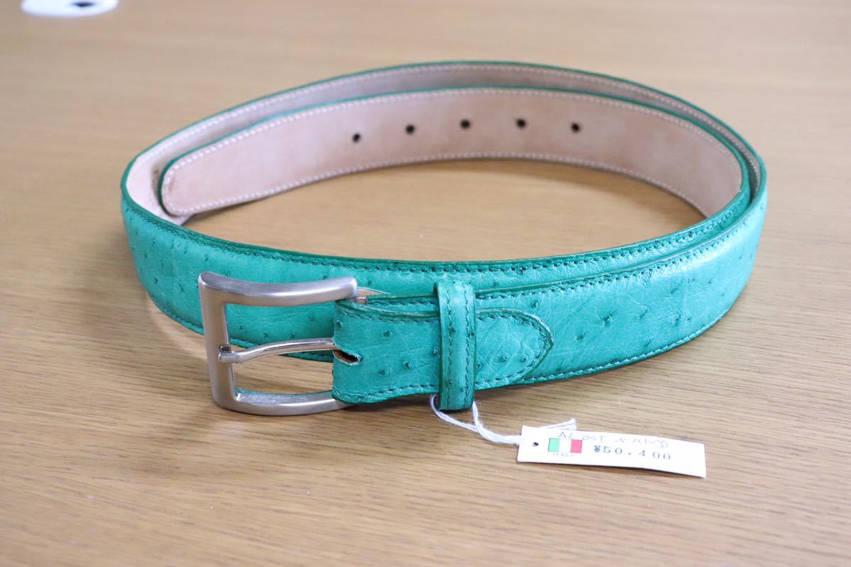 GMAHM01F ○ ALOST ベルト made in italy イタリア製 グリーン 定価約5万 未使用 在庫品