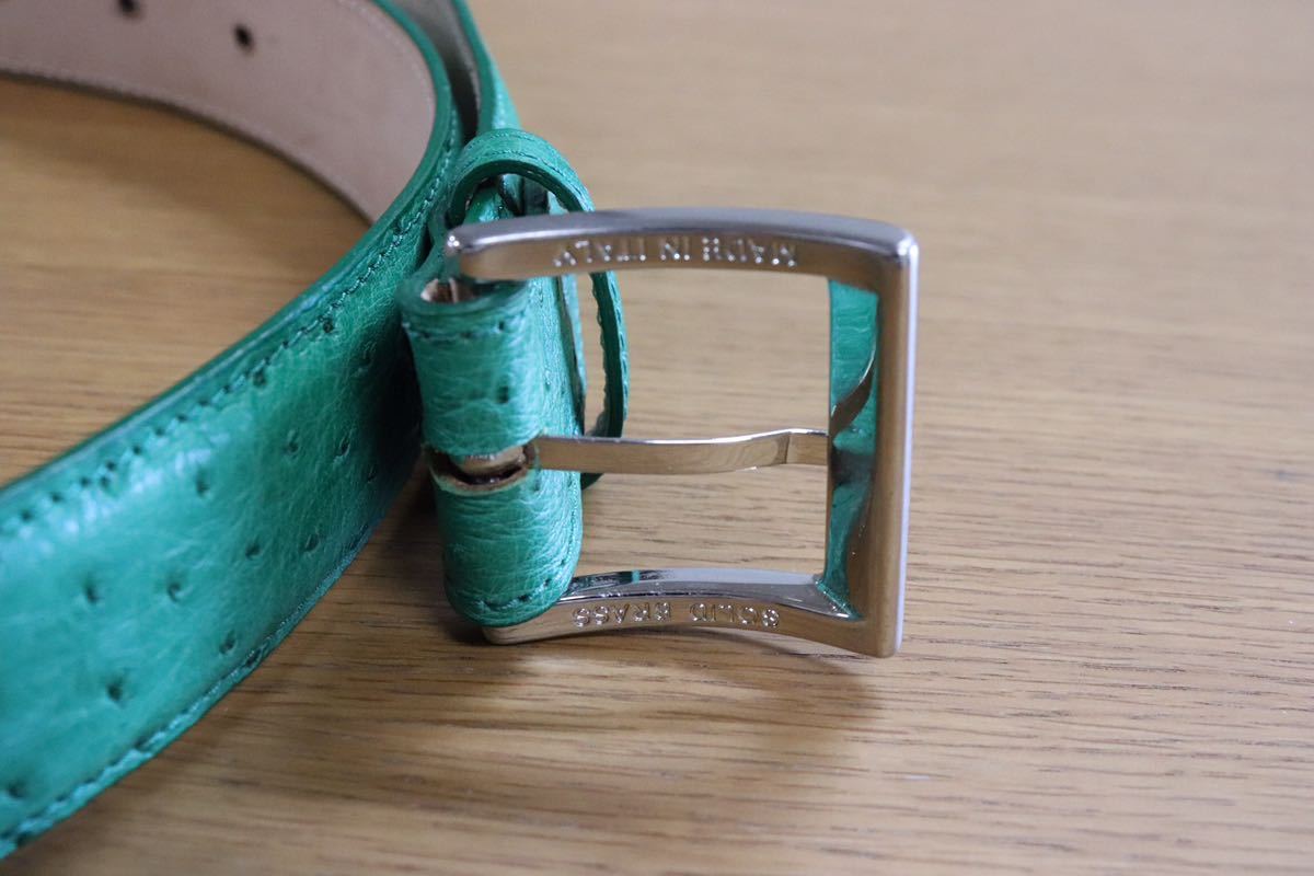 GMAHM01G ○ ALOST ベルト made in italy イタリア製 グリーン 定価約5万 未使用 在庫品