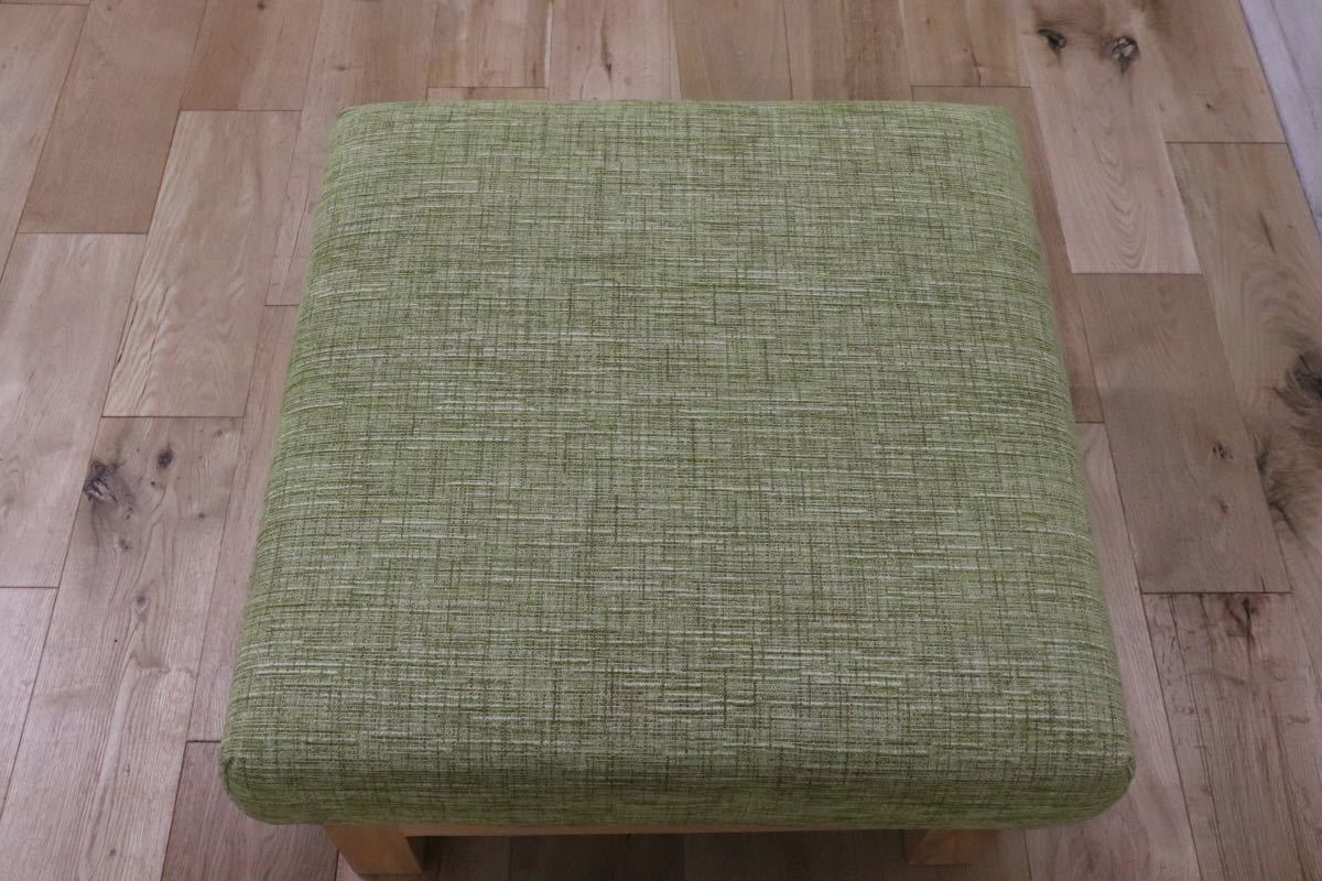 GMDNS36B ○ 柏木工 / KASHIWA 飛騨の家具 オットマン スツール ソファ オーク材 楢材 北欧モダン ファブリック グリーン 展示品