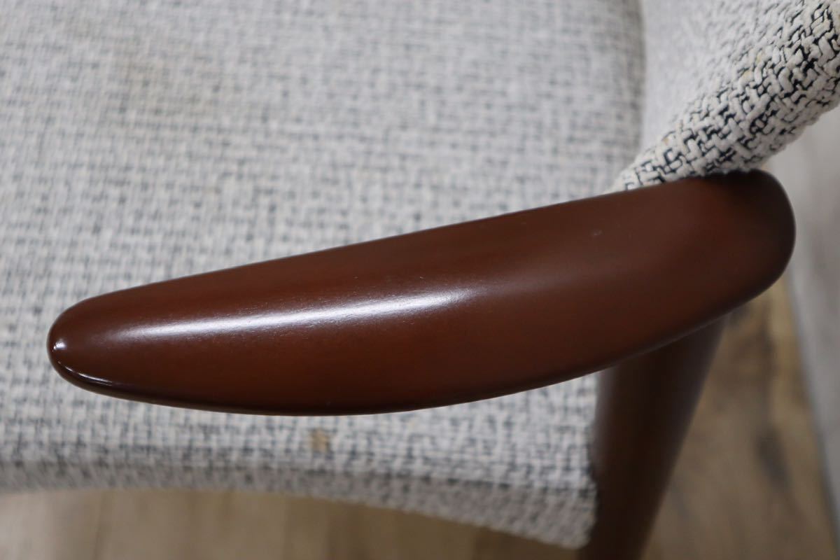 GMDHM56D ○ arflex / アルフレックス MK アームチェア 川上元美 イタリア モダン 定価約8万 ファブリック 椅子 ダイニングチェア 廃番