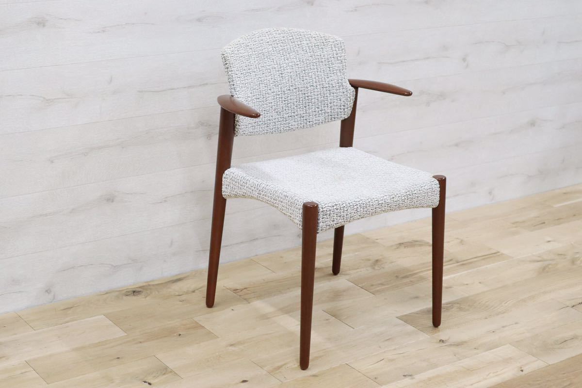 GMDHM56D ○ arflex / アルフレックス MK アームチェア 川上元美 イタリア モダン 定価約8万 ファブリック 椅子 ダイニングチェア 廃番