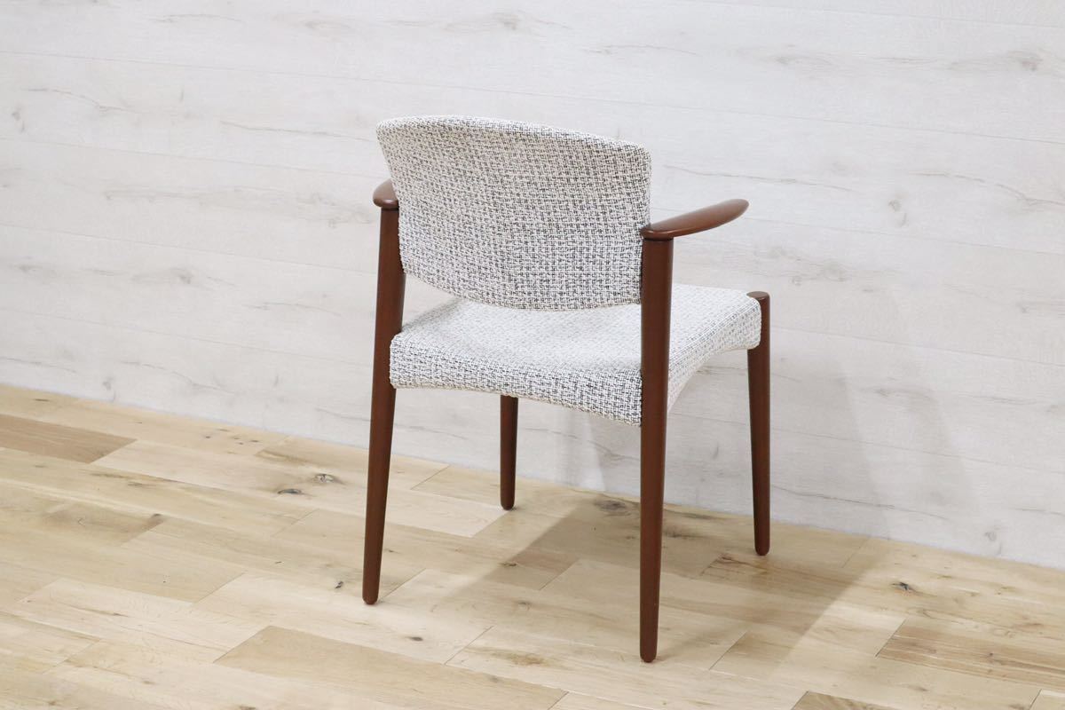 GMDHM56D ○ arflex / アルフレックス MK アームチェア 川上元美 イタリア モダン 定価約8万 ファブリック 椅子 ダイニングチェア 廃番