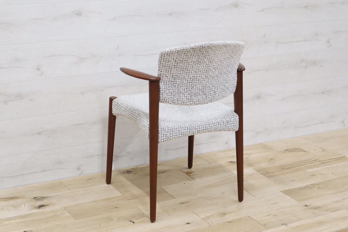 GMDHM56D ○ arflex / アルフレックス MK アームチェア 川上元美 イタリア モダン 定価約8万 ファブリック 椅子 ダイニングチェア 廃番