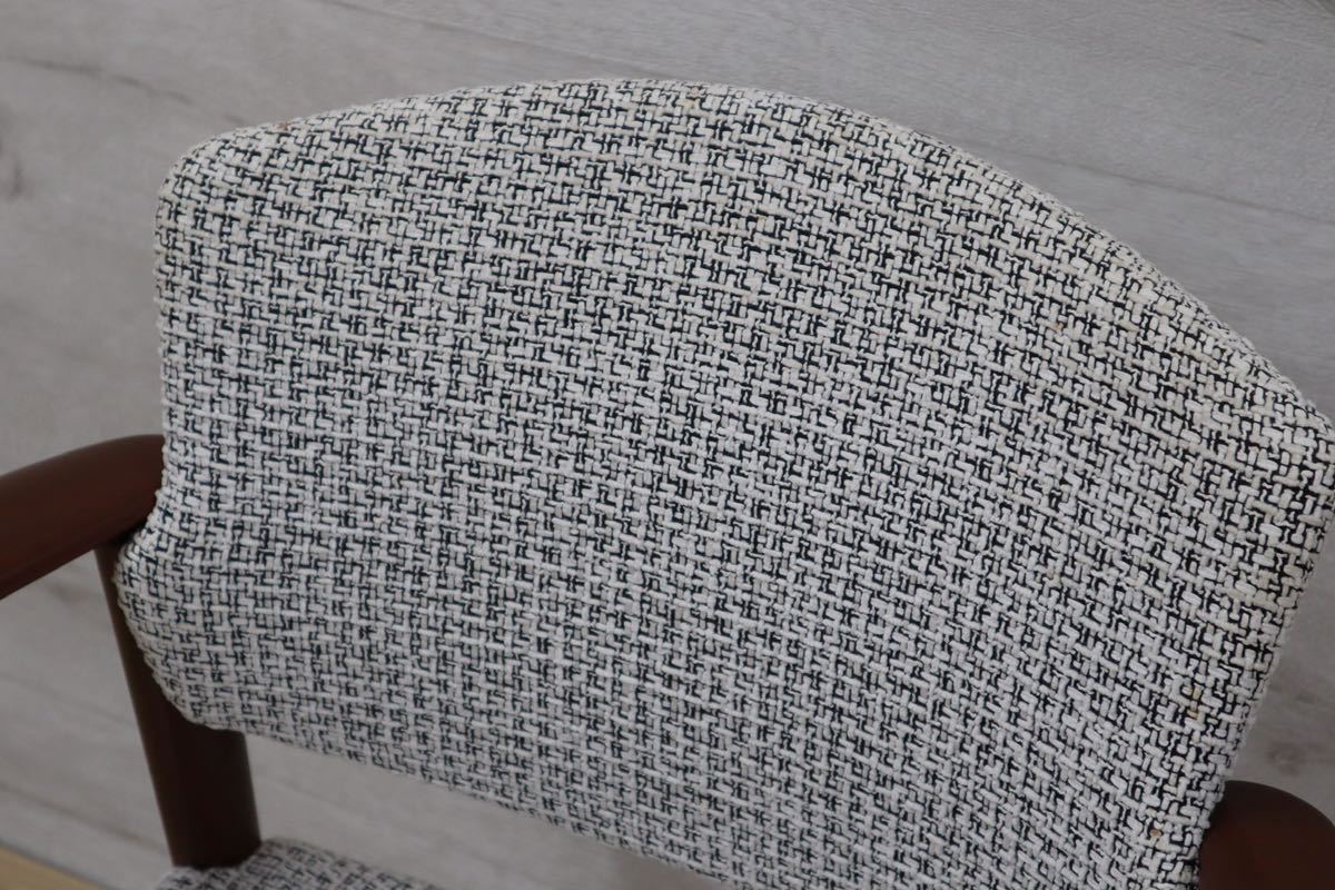 GMDHM56D ○ arflex / アルフレックス MK アームチェア 川上元美 イタリア モダン 定価約8万 ファブリック 椅子 ダイニングチェア 廃番