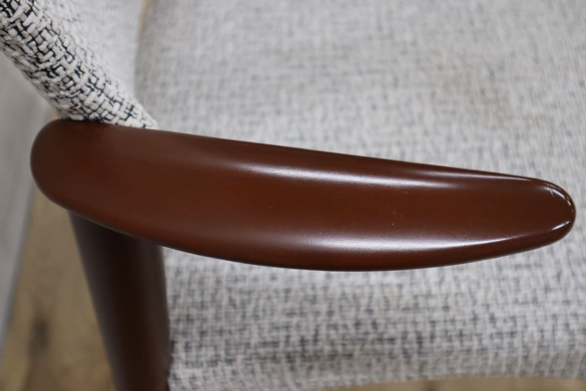 GMDHM56D ○ arflex / アルフレックス MK アームチェア 川上元美 イタリア モダン 定価約8万 ファブリック 椅子 ダイニングチェア 廃番