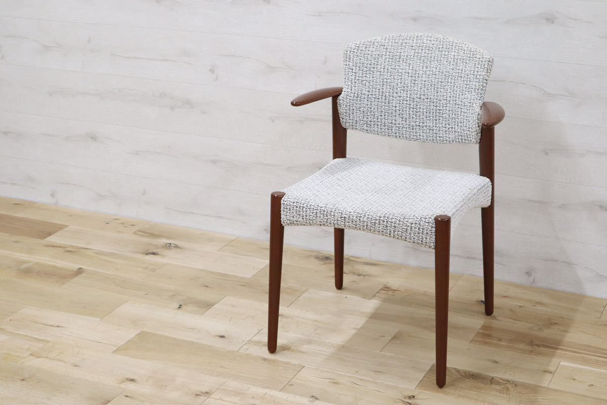 GMDHM56D ○ arflex / アルフレックス MK アームチェア 川上元美 イタリア モダン 定価約8万 ファブリック 椅子 ダイニングチェア 廃番