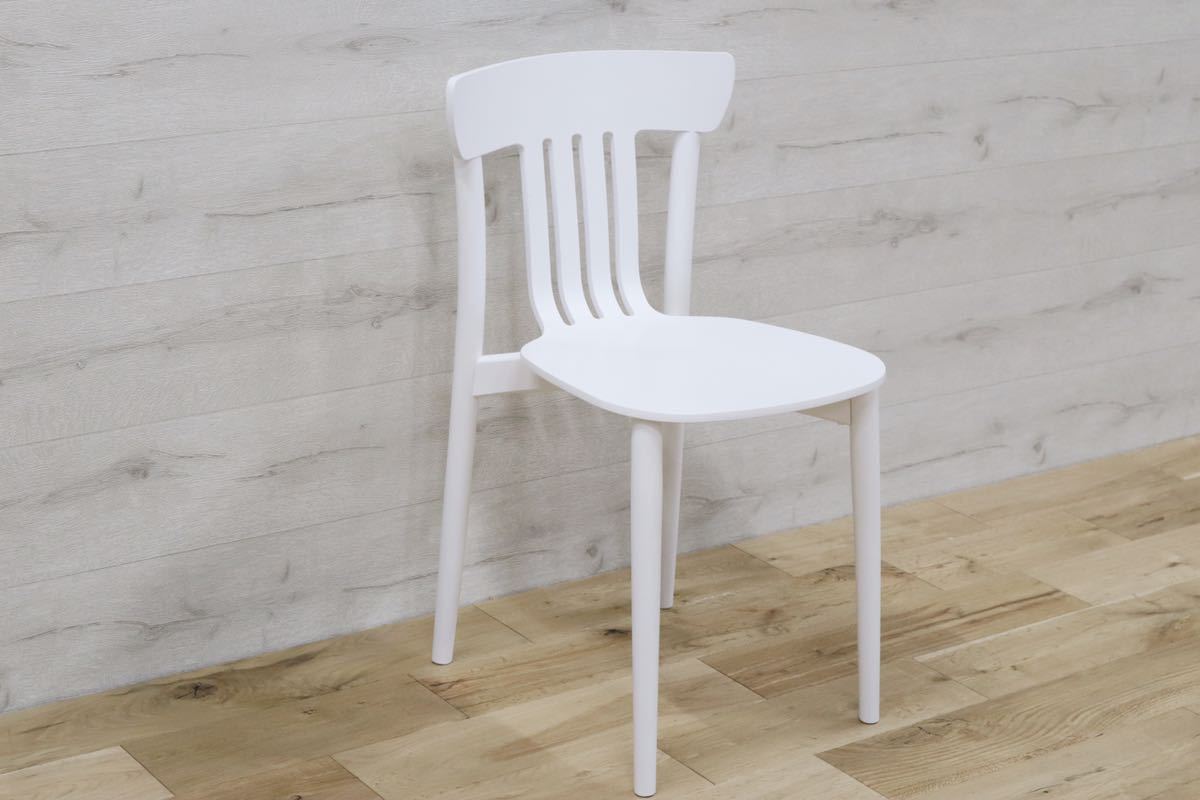 GMDNM65A◯桜屋工業 Cherry 木製 ダイニングチェア ホワイト スタイリッシュ モダン 展示品 在庫品