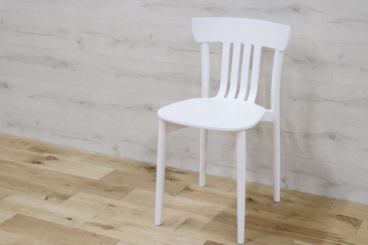 GMDNM65A◯桜屋工業 Cherry 木製 ダイニングチェア ホワイト スタイリッシュ モダン 展示品 在庫品