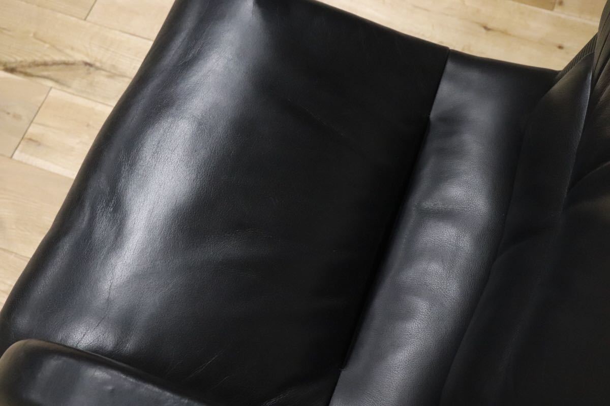GMDKS235F ○ Vitra / ヴィトラ FIGURA CHAIR フィグラ マリオベリーニ 黒総革 アームチェア ビンテージ ラウンジチェア Mario Bellini