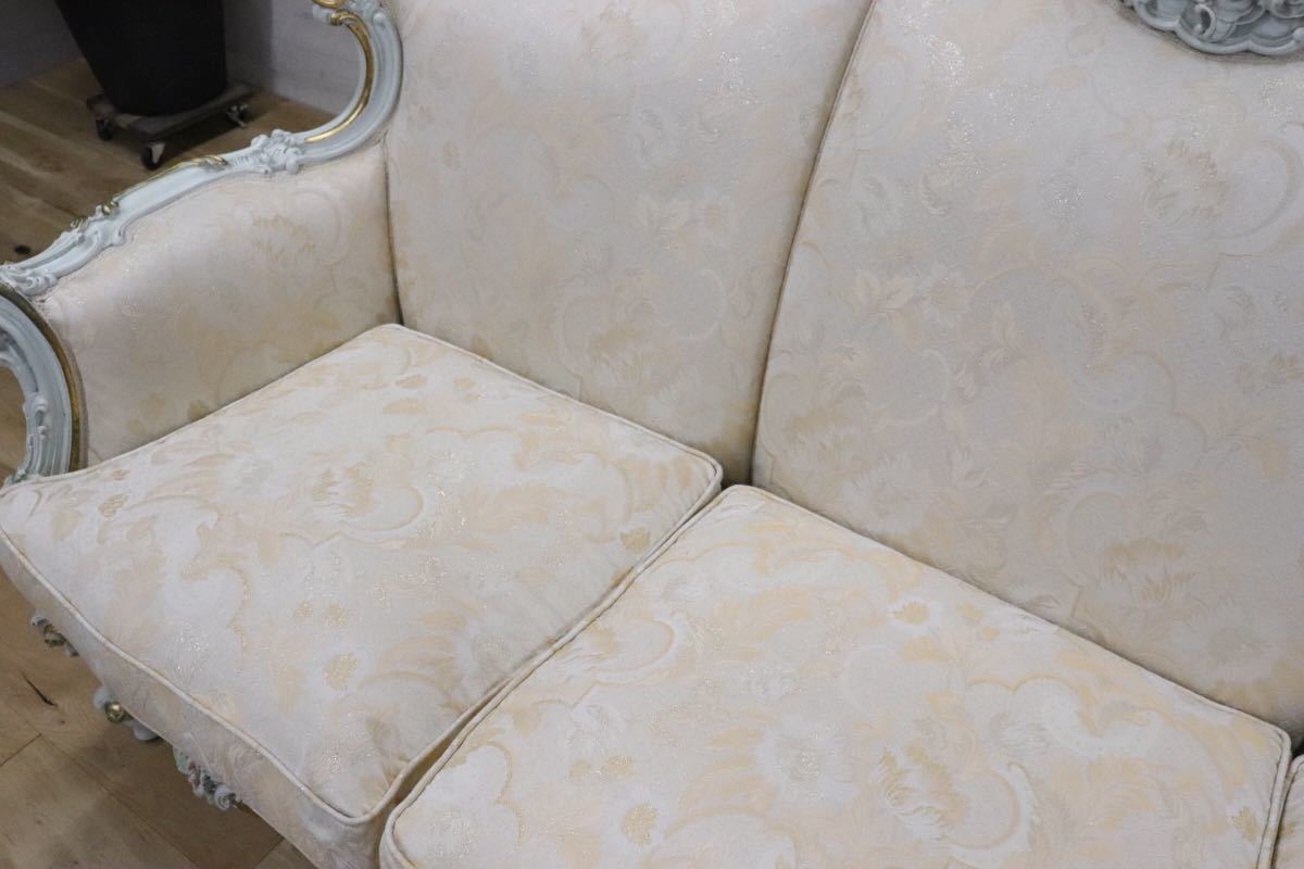 GMDNS105○ SILIK / シリック lo stile di classe 3人掛けソファ 3Pソファ イタリア最高峰 姫家具 ロココ様式 定価約110万 展示品