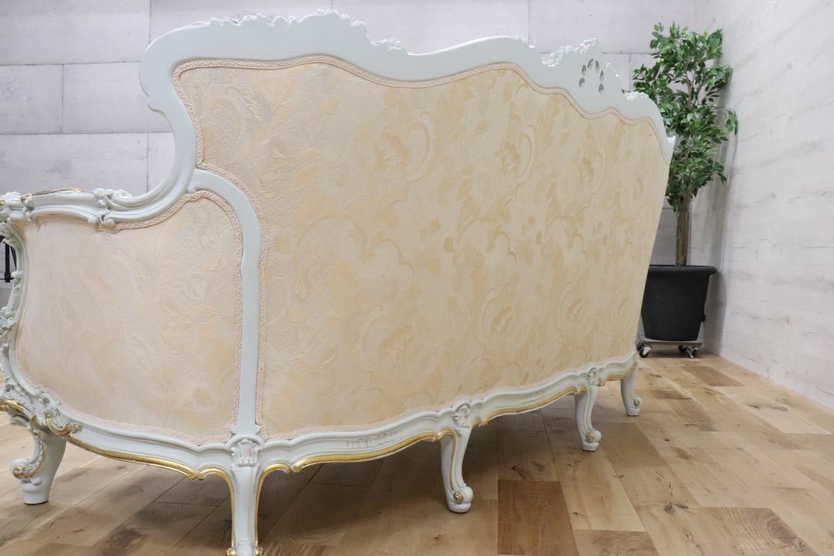 GMDNS105○ SILIK / シリック lo stile di classe 3人掛けソファ 3Pソファ イタリア最高峰 姫家具 ロココ様式 定価約110万 展示品