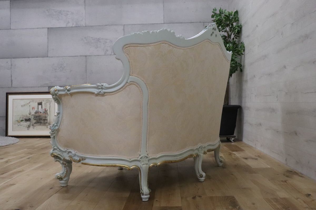 GMDNS105○ SILIK / シリック lo stile di classe 2人掛けソファ 2Pソファ ラブソファ イタリア最高峰 姫家具 ロココ様式 展示品