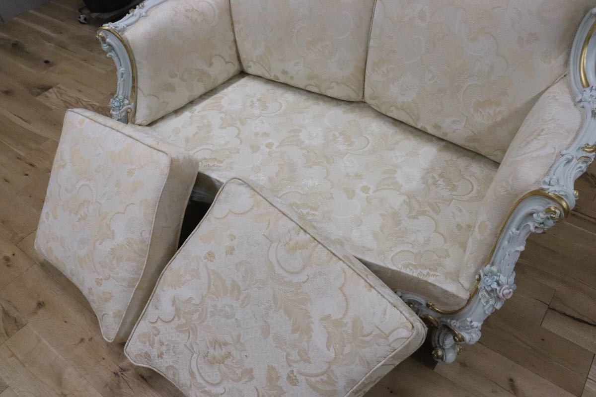 GMDNS105○ SILIK / シリック lo stile di classe 2人掛けソファ 2Pソファ ラブソファ イタリア最高峰 姫家具 ロココ様式 展示品