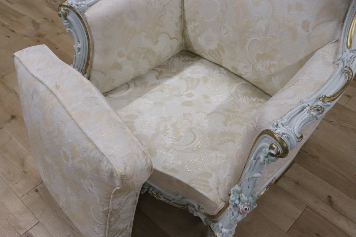 GMDNS105 ○ SILIK / シリック lo stile di classe シングルソファ 1Pソファ 1人掛けソファ イタリア最高峰 姫家具 ロココ様式 展示品