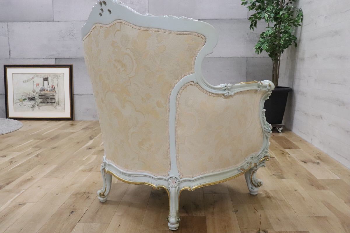 GMDNS105 ○ SILIK / シリック lo stile di classe シングルソファ 1Pソファ 1人掛けソファ イタリア最高峰 姫家具 ロココ様式 展示品