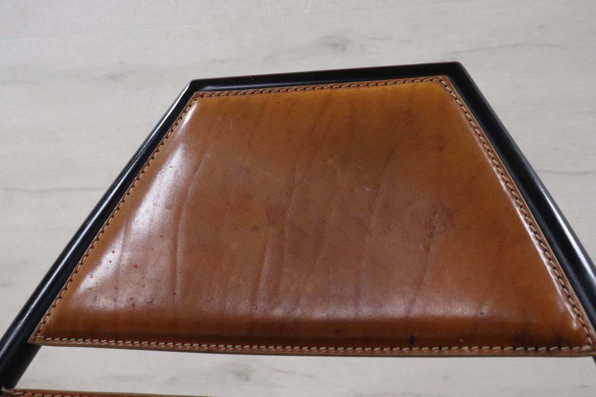 GMDNS100A ○ fasem / ファセム イタリア ビンテージ レザー チェア 革張り 希少 ACTUS アクタス