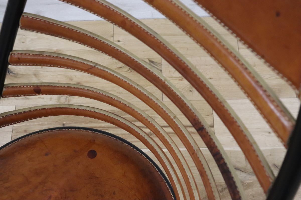 GMDNS100B ○ fasem / ファセム イタリア ビンテージ レザー チェア 革張り 希少 ACTUS アクタス