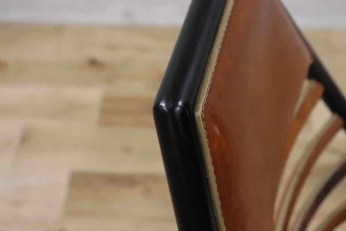 GMDNS100B ○ fasem / ファセム イタリア ビンテージ レザー チェア 革張り 希少 ACTUS アクタス