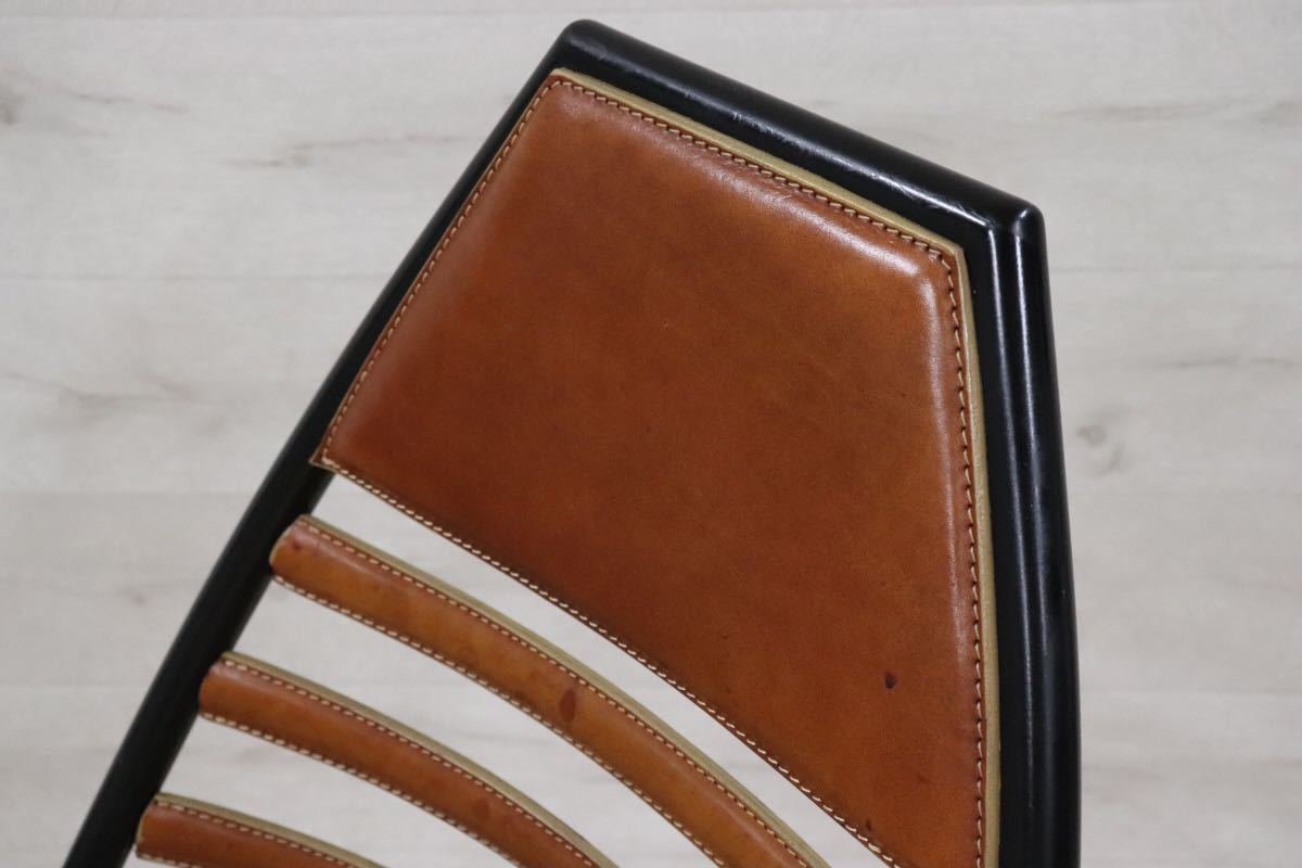 GMDNS100B ○ fasem / ファセム イタリア ビンテージ レザー チェア 革張り 希少 ACTUS アクタス