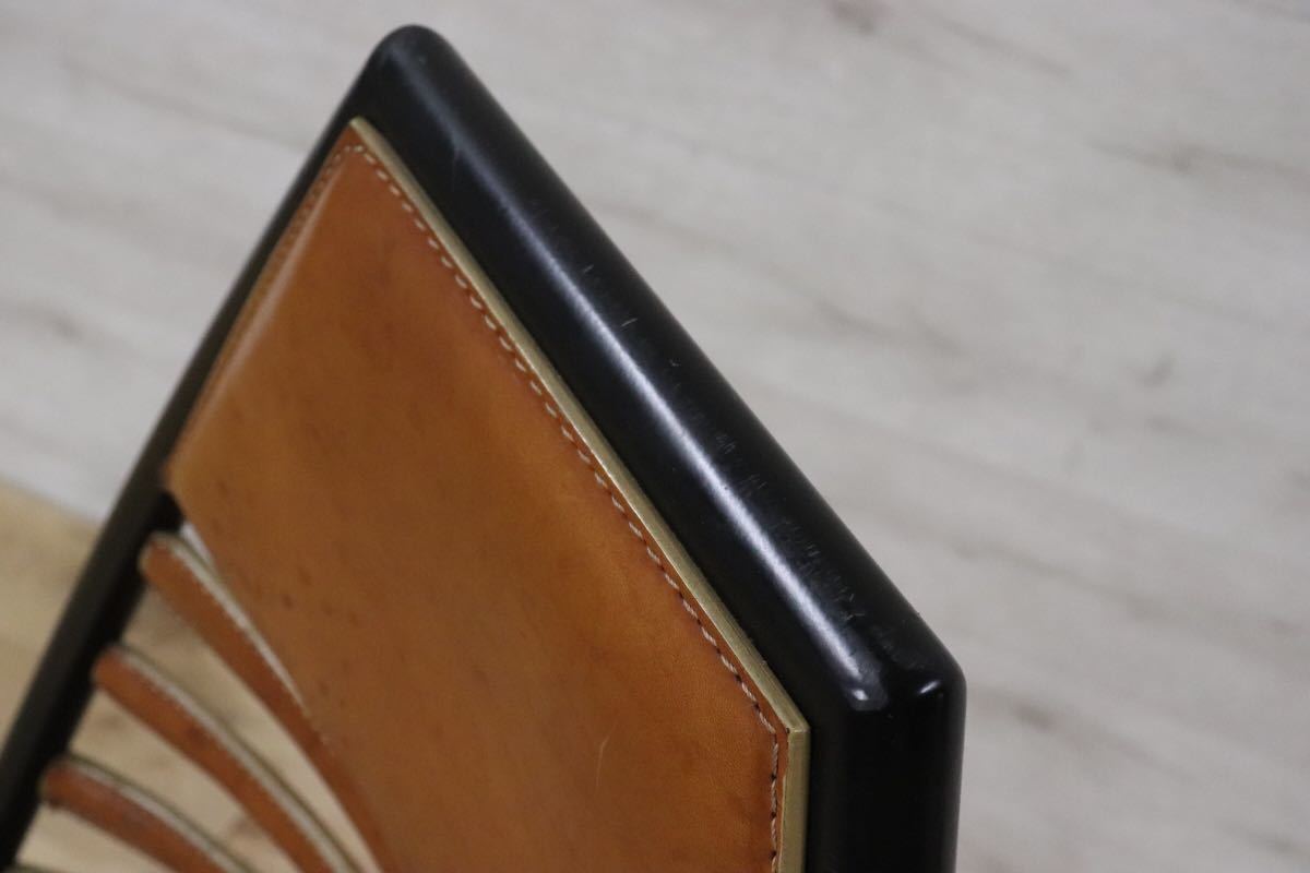 GMDNS100C ○ fasem / ファセム イタリア ビンテージ レザー チェア 革張り 希少 ACTUS アクタス