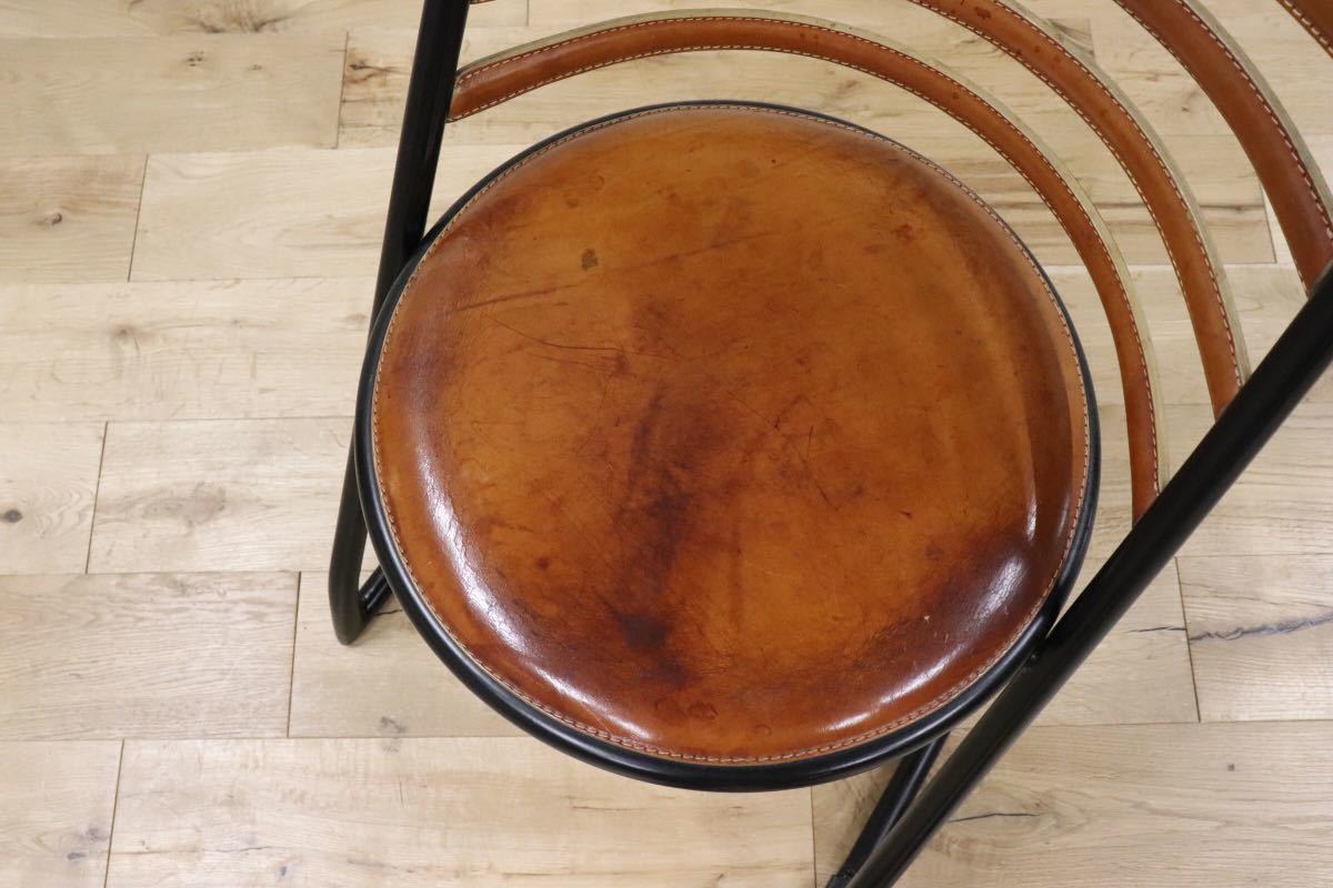 GMDNS100C ○ fasem / ファセム イタリア ビンテージ レザー チェア 革張り 希少 ACTUS アクタス