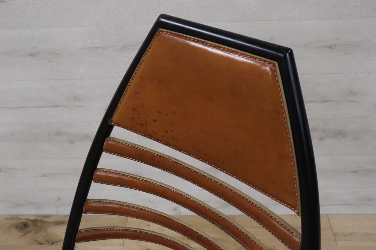 GMDNS100C ○ fasem / ファセム イタリア ビンテージ レザー チェア 革張り 希少 ACTUS アクタス