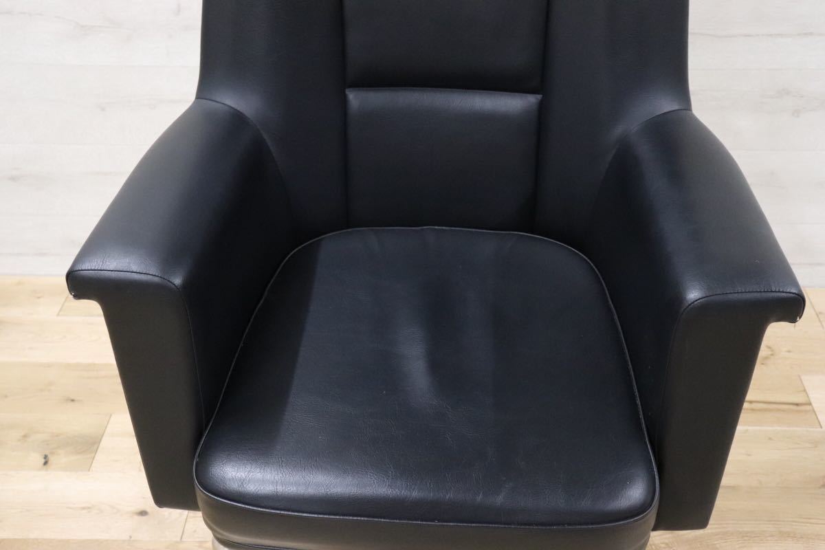 GMDTS54D ○ karimoku / カリモク ハイバック デスクチェア 役員椅子 事務 オフィス 公共施設 チェア 合皮 黒 エグゼクティブ 希少