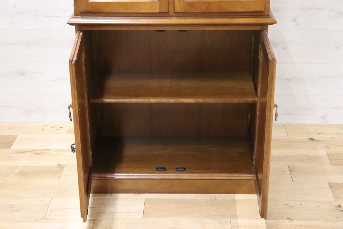 GMDKS324○ domani / ドマーニ AUBE オーブ 廃番 ガラス キャビネット 飾り棚 カリモク最高峰 ヨーロピアン クラシック 家具