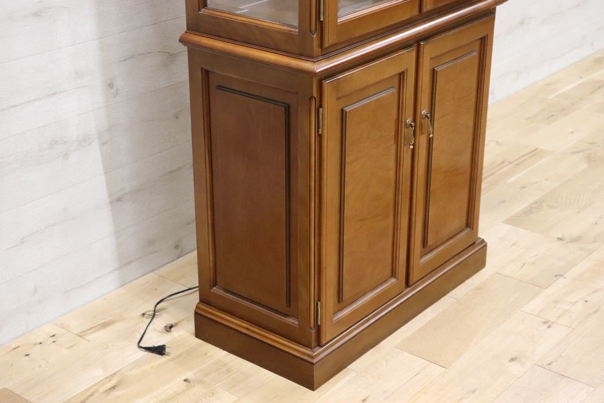 GMDKS324○ domani / ドマーニ AUBE オーブ 廃番 ガラス キャビネット 飾り棚 カリモク最高峰 ヨーロピアン クラシック 家具