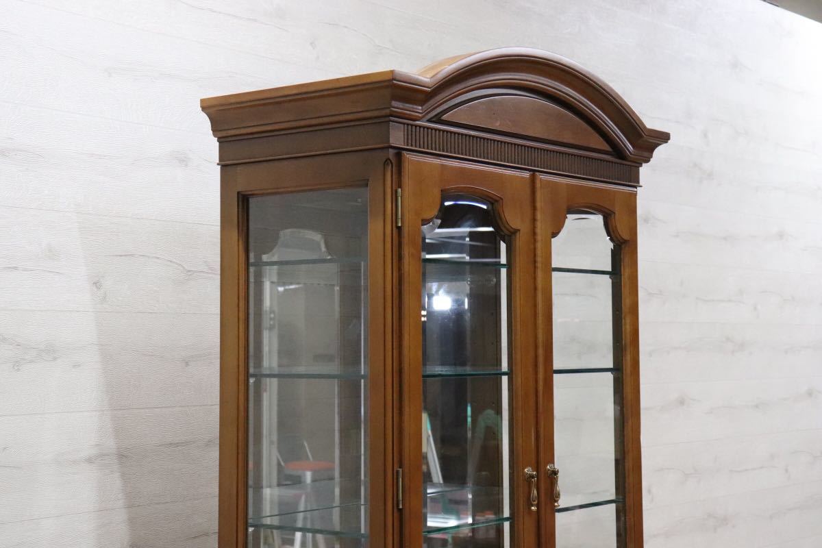 GMDKS324○ domani / ドマーニ AUBE オーブ 廃番 ガラス キャビネット 飾り棚 カリモク最高峰 ヨーロピアン クラシック 家具