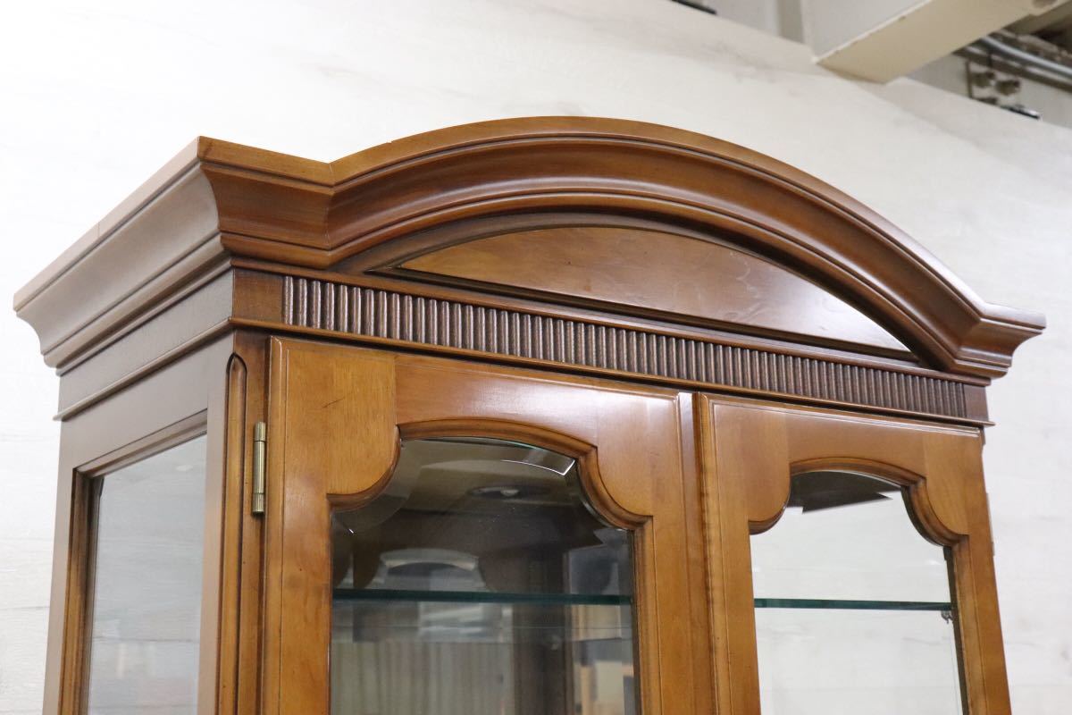 GMDKS324○ domani / ドマーニ AUBE オーブ 廃番 ガラス キャビネット 飾り棚 カリモク最高峰 ヨーロピアン クラシック 家具