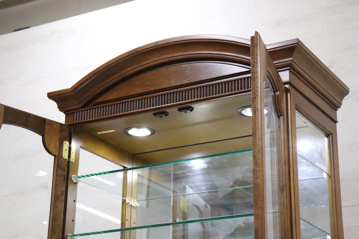 GMDKS324○ domani / ドマーニ AUBE オーブ 廃番 ガラス キャビネット 飾り棚 カリモク最高峰 ヨーロピアン クラシック 家具