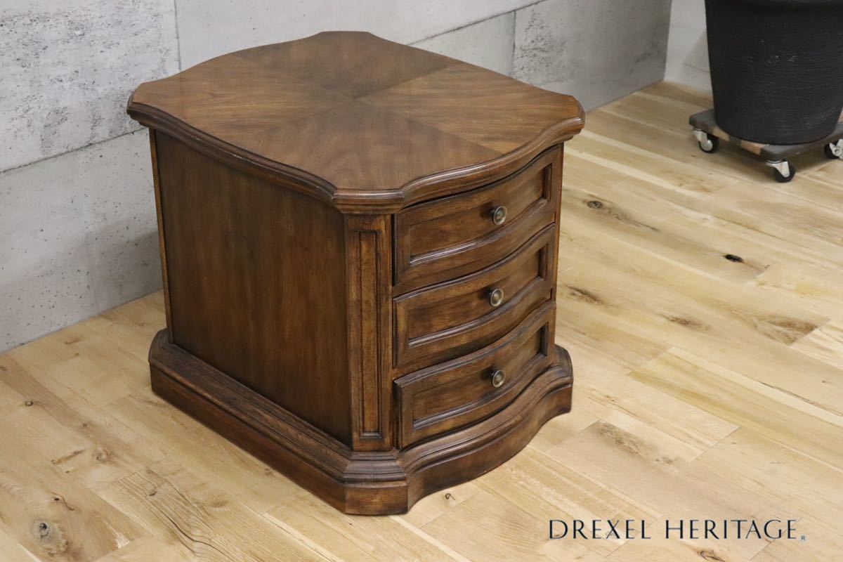 GMDHS150○ DREXEL HERITAGE / ドレクセルヘリテイジ チェスト ナイトテーブル エンドテーブル 最高級 アメリカ ビンテージ 年代物 希少