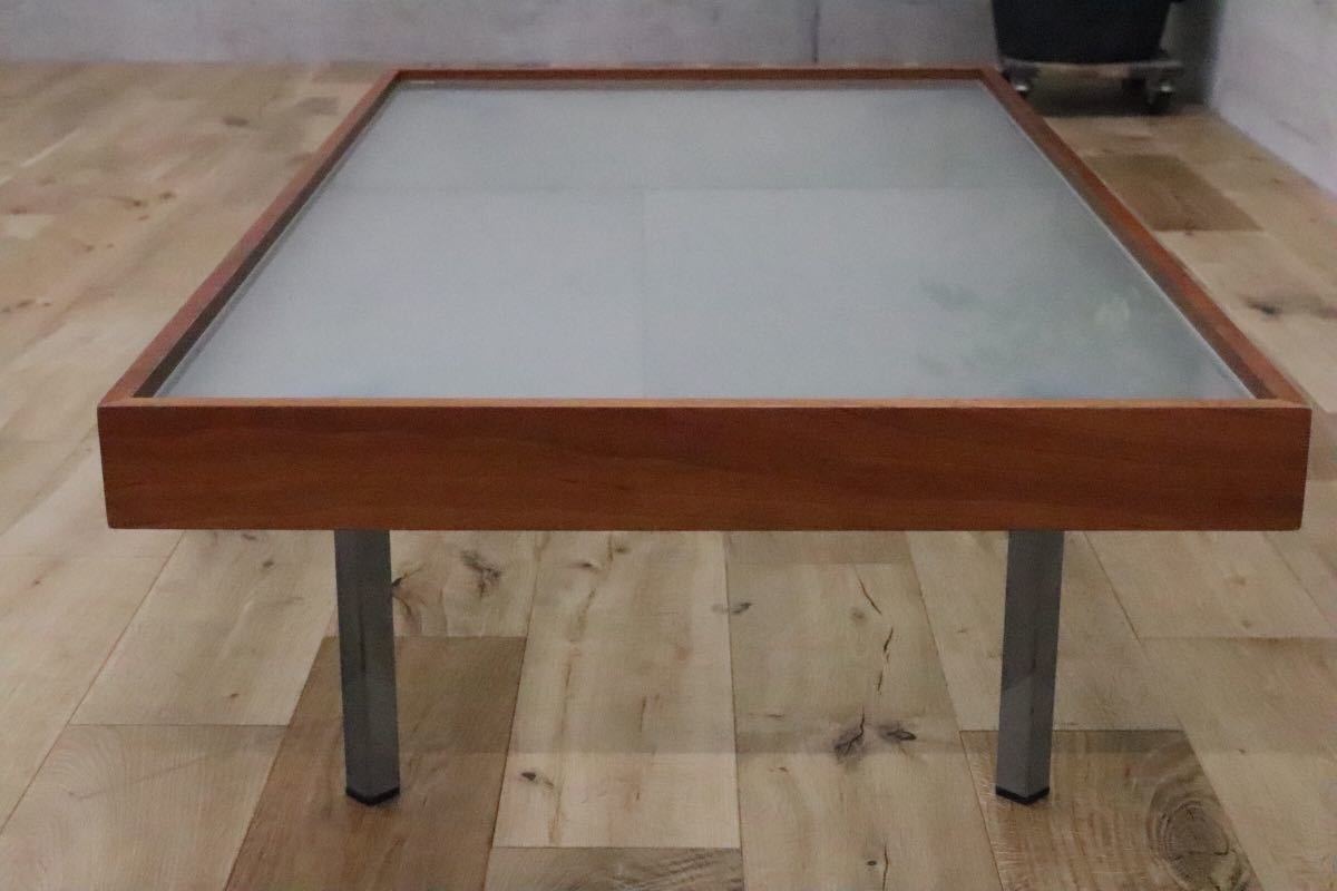 GMDHS181○ porada / ポラダ ガラス リビング センターテーブル イタリア チェリー材 モダン ACTUS アクタス