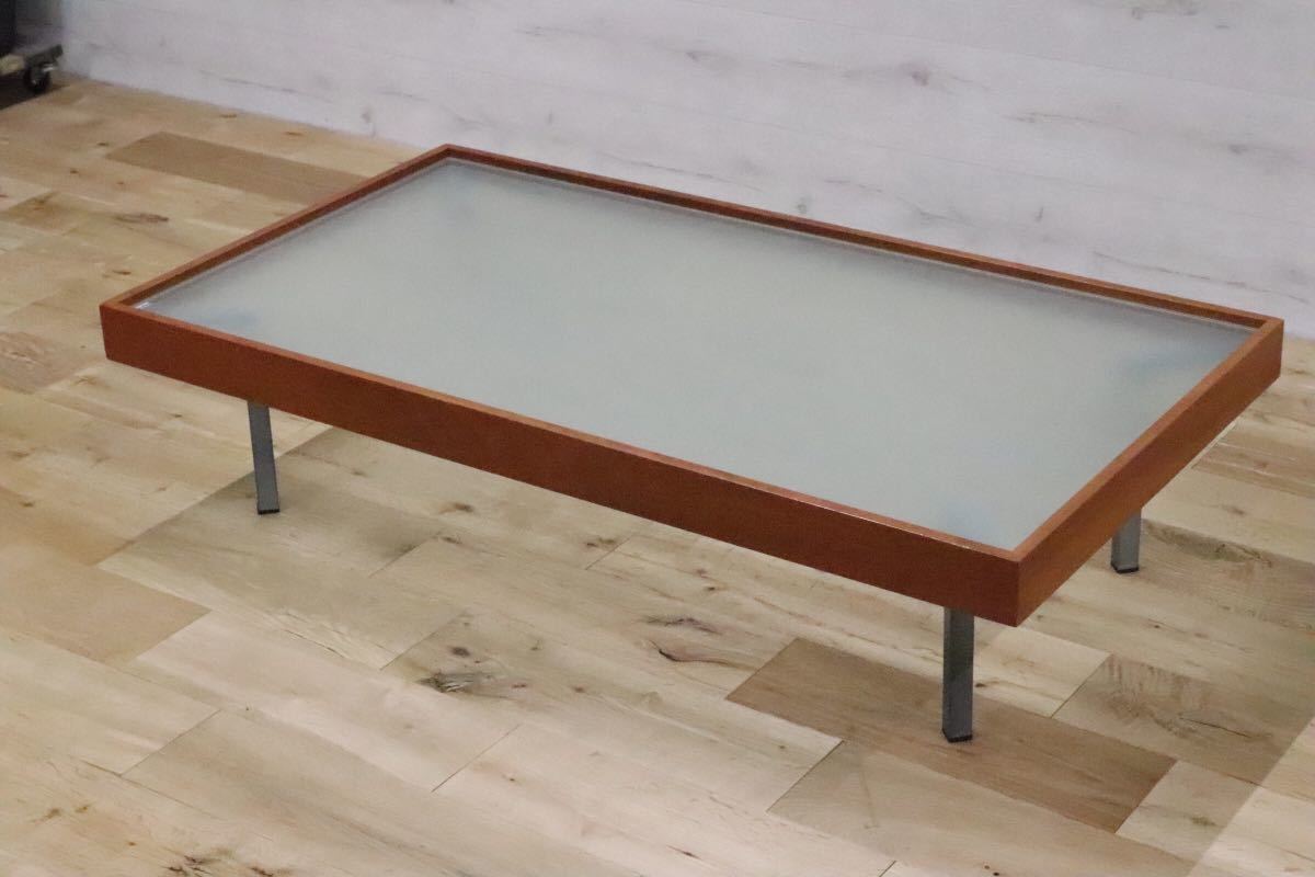 GMDHS181○ porada / ポラダ ガラス リビング センターテーブル イタリア チェリー材 モダン ACTUS アクタス