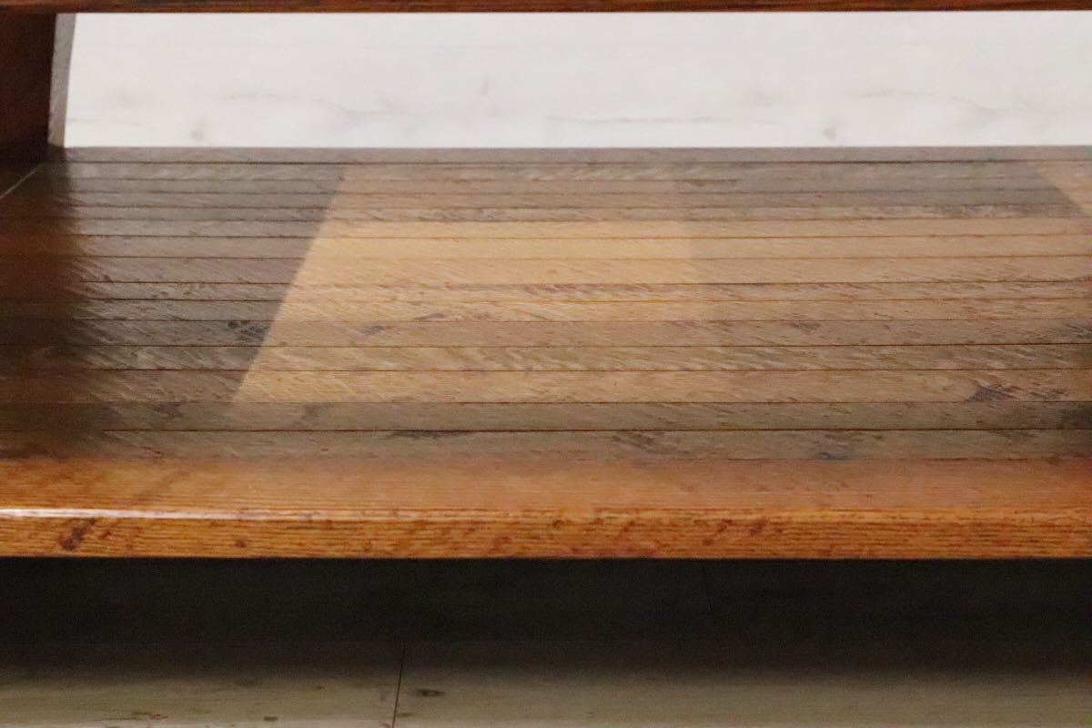 GMDN173○ 逸品 リビング センターテーブル 無垢材 楢材 タイル 作家 工房 家具 検)矢澤金太郎 臼杵春芳※発送不可