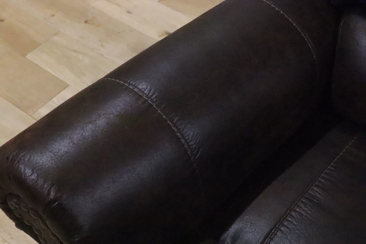 GMDK484○ ASHLEY アメリカ 輸入家具 シングルソファ ファブリック 1人掛けリクライナー 定価約11万円 展示品