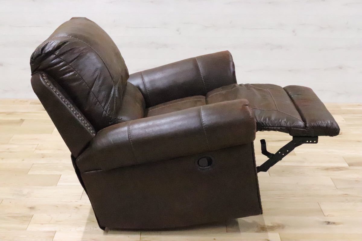 GMDK484○ ASHLEY アメリカ 輸入家具 シングルソファ ファブリック 1人掛けリクライナー 定価約11万円 展示品