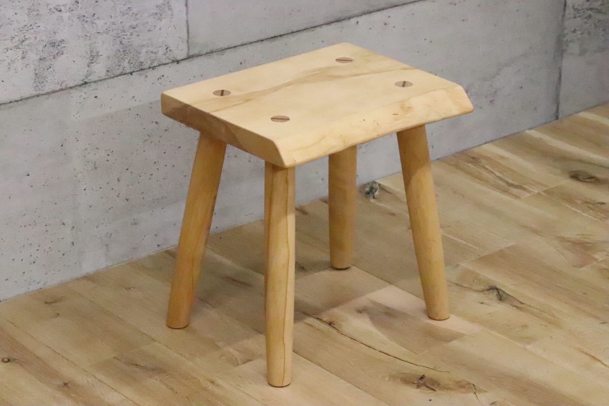 GMDH206D○ アトリエ木馬 / ATELIER MOKUBA 栃無垢材 橡 スツール 椅子