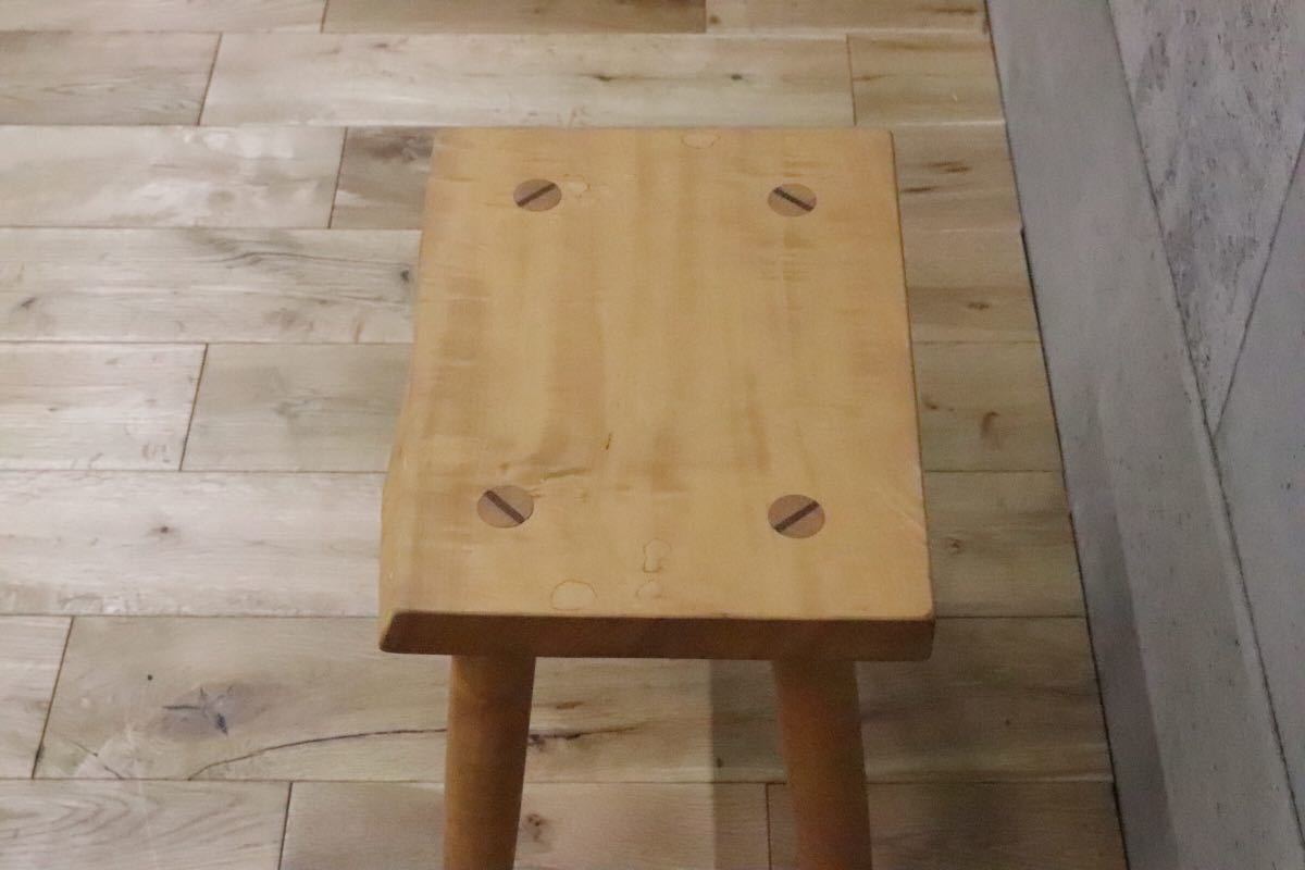 GMDH206E○ アトリエ木馬 / ATELIER MOKUBA 栃無垢材 橡 スツール 椅子