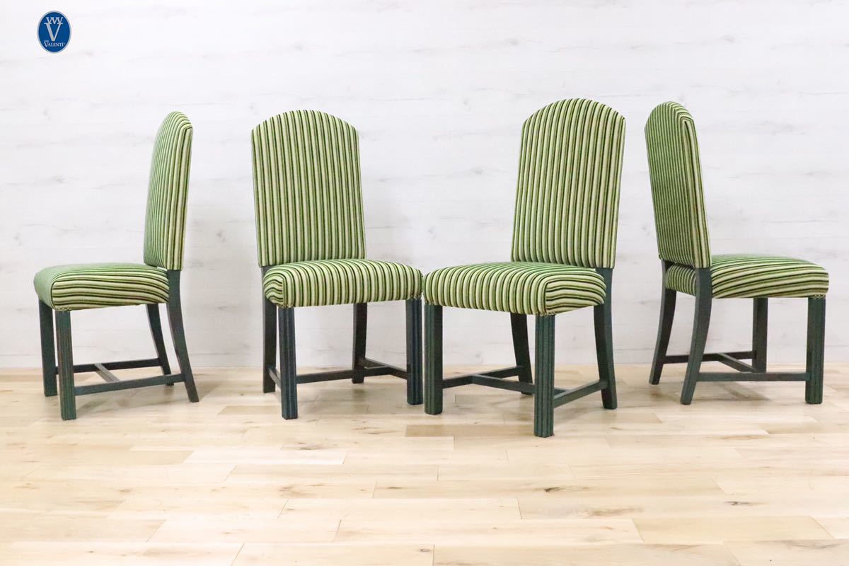 GMDH162○ VARO.S.A. VALENTI / バロッサバレンティ ダイニングチェア 椅子 4脚セット スペイン 最高峰 家具 定価約69万 新規張替え品