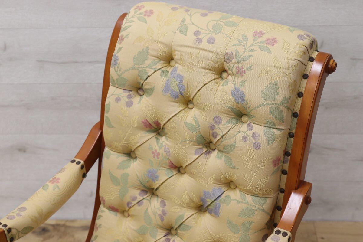 GMEH59A○横浜ダニエル / DANIEL boot ブーツ イージーチェア パーソナルチェア アーリーアメリカン ソファ アームチェア 樺桜 定価約26万