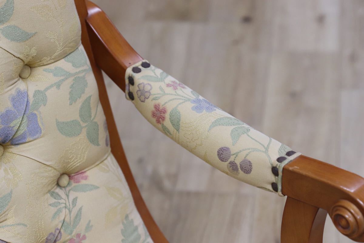 GMEH59D○横浜ダニエル / DANIEL boot ブーツ イージーチェア パーソナルチェア アーリーアメリカン ソファ アームチェア 樺桜 定価約26万