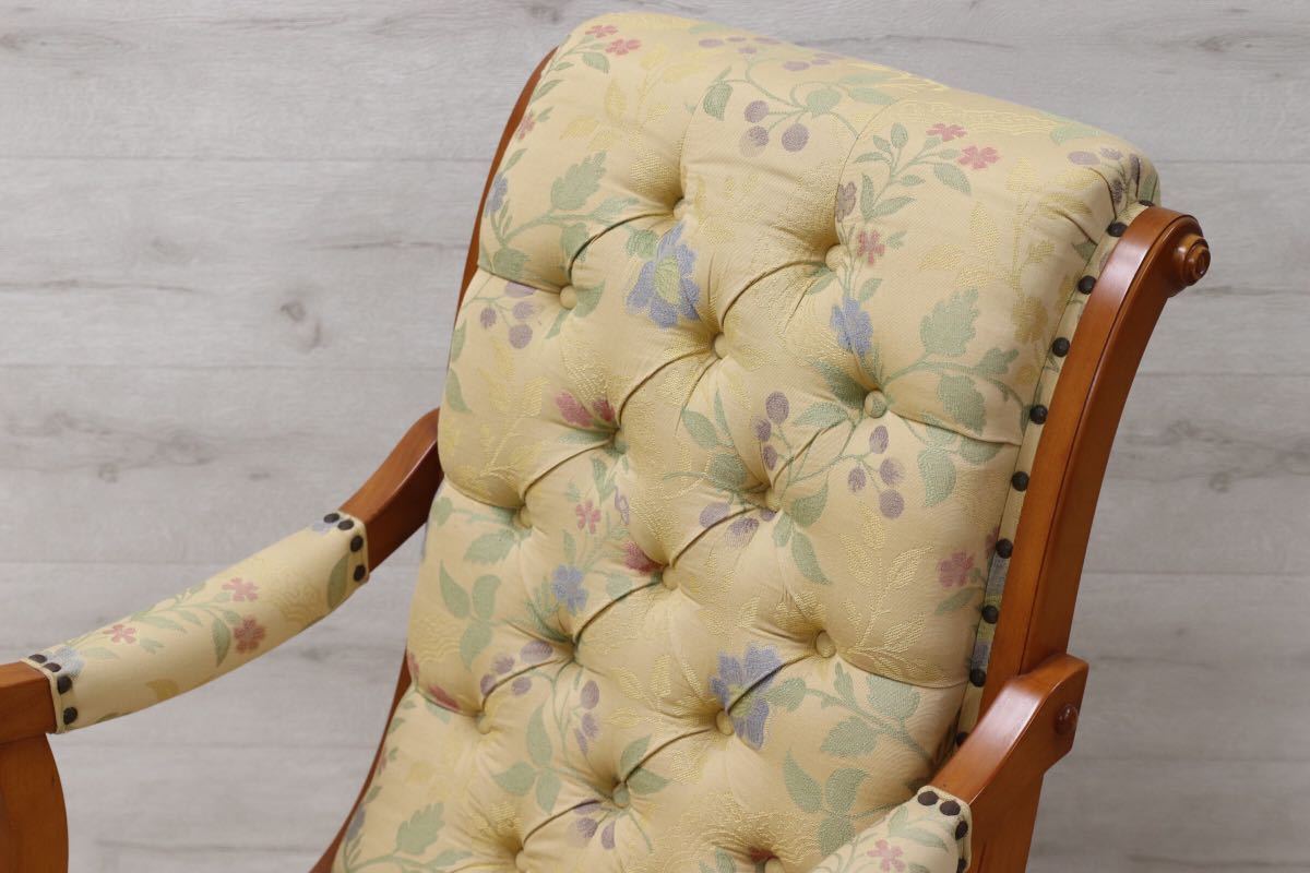 GMEH59D○横浜ダニエル / DANIEL boot ブーツ イージーチェア パーソナルチェア アーリーアメリカン ソファ アームチェア 樺桜 定価約26万