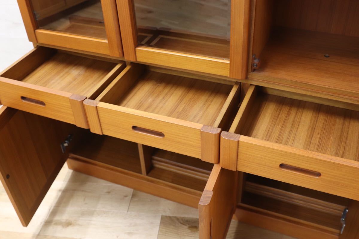 GMET77○TEAKWOOD TOTAL FURNITURE / LIME-LIGHT FUKAZAWA WOOD WORKING 書棚 本棚 飾り棚 チーク材 北欧スタイル ビンテージ 家具