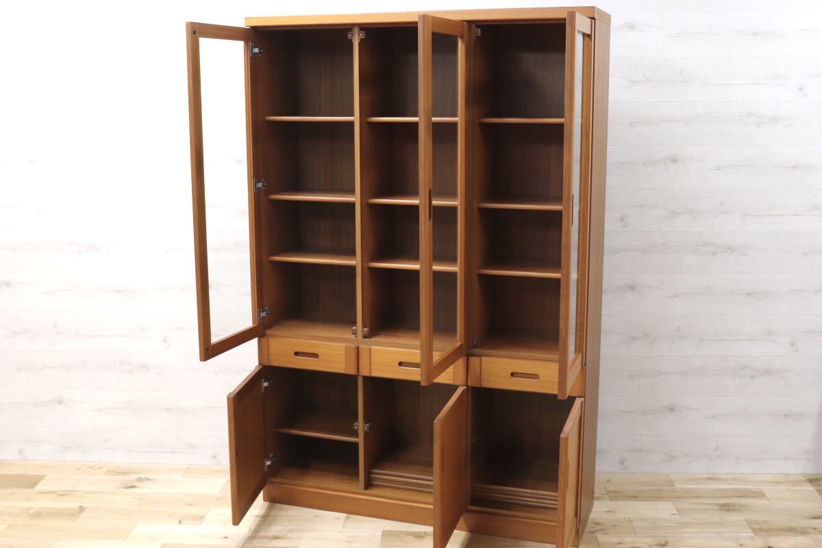 GMET77○TEAKWOOD TOTAL FURNITURE / LIME-LIGHT FUKAZAWA WOOD WORKING 書棚 本棚 飾り棚 チーク材 北欧スタイル ビンテージ 家具
