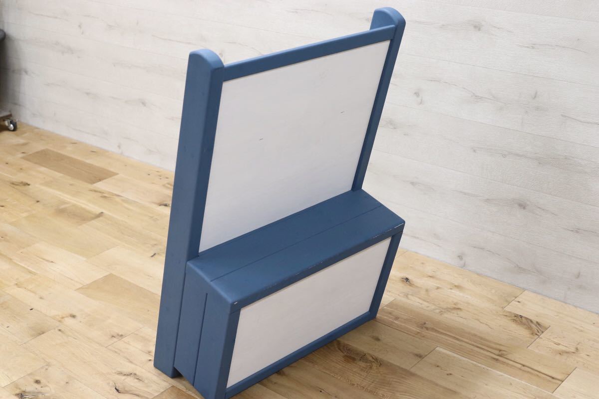 GMEK179○ハンドメイド シャビーシック マガジンラック 本棚 ハンドペイント ラック 棚 シェルフ