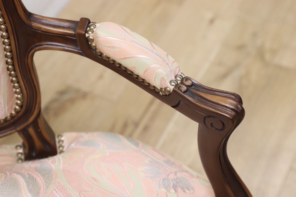 GMEH73○domani / ドマーニ Louis XV アームチェア 定価約25万 karimoku カリモク最高峰 展示品